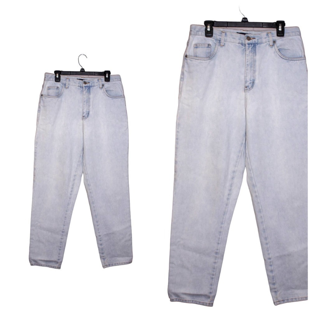 Vintage 90s Bill Blass Jeans High Rise Light Wash Easy Fit 100% Cotton Size 12